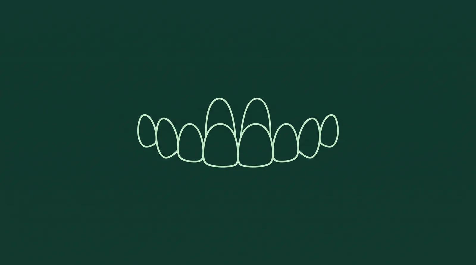 Schéma linéaire d’une denture d’enfant en croissance
